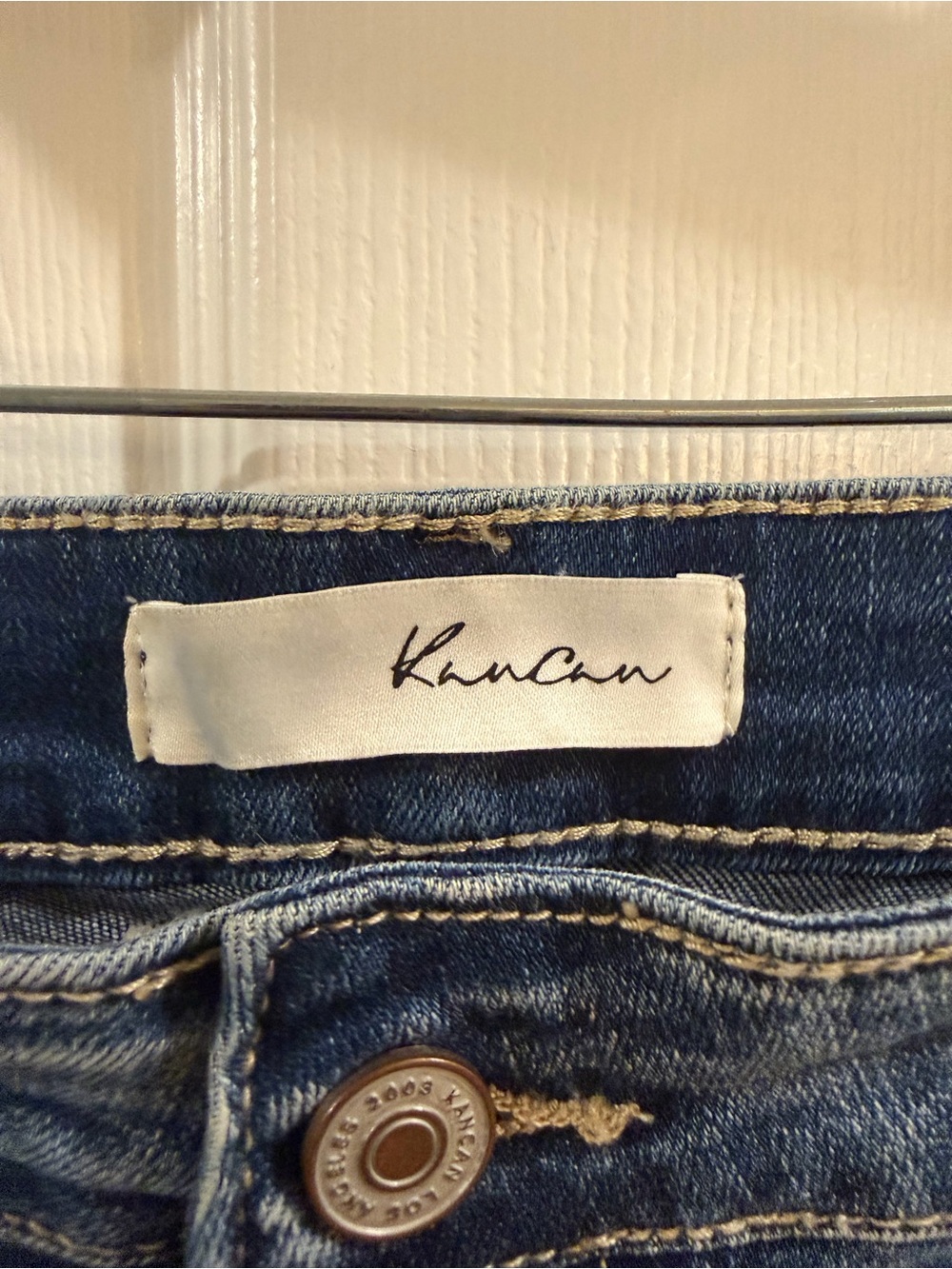 KanCan Dark Blue Button-Fly Denim Bermuda Shorts - Picture 7 of 9